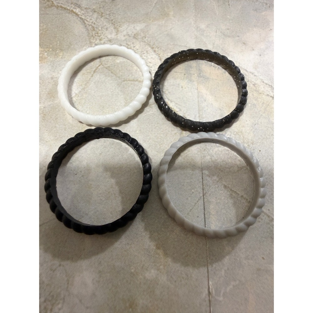 ThunderFit Silicone Rings 4 Pack Womens Size 10 Stackable Twist Braided - Picture 4 of 8